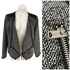 ANA Blazer Womens PXL Open Face Large Lapel Jacket Rock Goth Work Office Casual