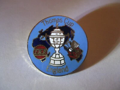 (JR) RARE OLD IBF BADMINTON THOMAS CUP ENGLAND ENAMEL BROOCH PIN BADGE - Image 1 of 2