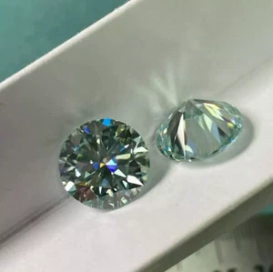 Lab Created Diamond 7X7 MM Round Cut CVD Diamond D Grade VVS1- Certified - Picture 1 of 6