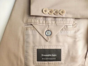 Zegna Blazer 56L/46L Beige Excellent Condition Suit Jacket High Performance - Picture 1 of 5