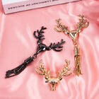Metal Deer Clasp Buckles Bag Purse Hat Decor With Tassel DIY Leather Accesso G❤D