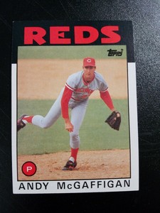 1986 Cincinnati Reds - Near Mint - Topps # 133 Andy McGaffigan
