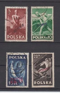 POLAND 1950 GROSZY OVPT ON SCOTT 413-416 MICHEL 580-83 VFU - Picture 1 of 1