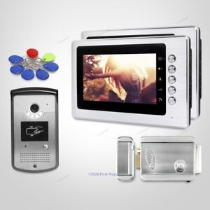 Téléphone de porte de sécurité vidéo filaire 7 pouces avec vision nocturne infrarouge pour la sécurité à domicile