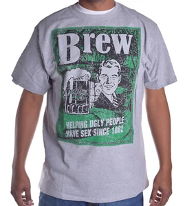 Akademiks Mens Gray Brew Graphic Crewneck Tee Shirt XL New - Picture 1 of 2