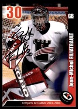 2003-04 Quebec Remparts QMJHL AUTO JEAN MICHEL FILIATRAULT
