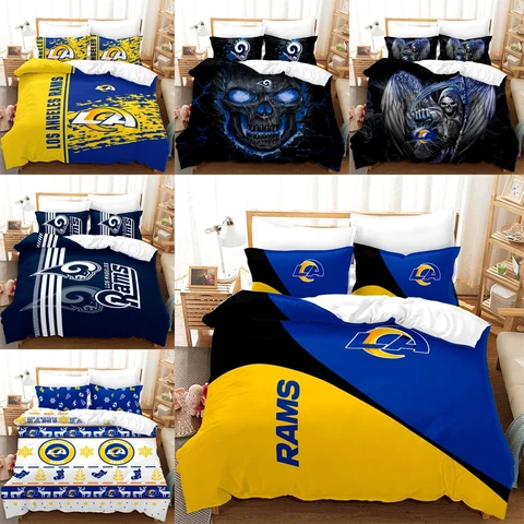 Los Angeles Rams Pillowcase Duvet Cover Comforter/Quilt Cover Home Bedding Set Cover