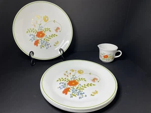 Vintage Corelle Wildflower 5 piatti da portata (10 1/4") e crema 1977-1986 - Foto 1 di 8