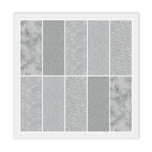 Jelly Roll (20) 2 1/2" Strips, LIGHT GRAY - 100% Cotton Fabric, 5 Prints 4 Each - Picture 1 of 6