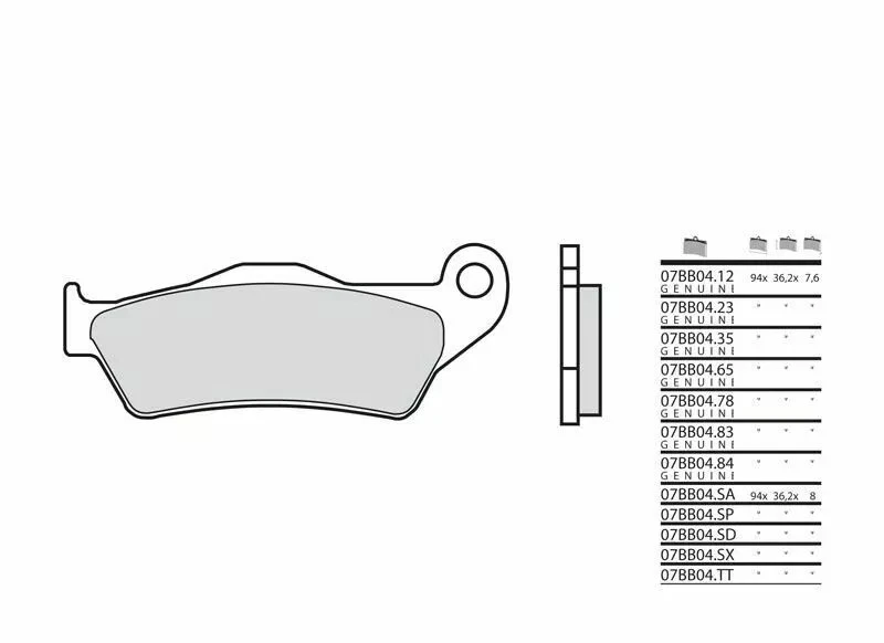 Plaquettes de frein BREMBO Off-Road métal fritté - 07BB04SD - Photo 1/1