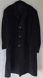 Jos A Bank Mens Jacket Coat Size 44L Long Sleeve Slit Wool Pockets Trench - Picture 1 of 24