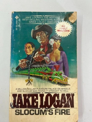 Slocum's Fire Jake Logan 1979 First Edition Adult Western Playboy Press - Imagem 1 de 4