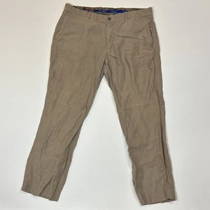 Tommy Bahama Leinenhose Herren 38 X 34 Khaki Strand Relaxed - Bild 1 von 12