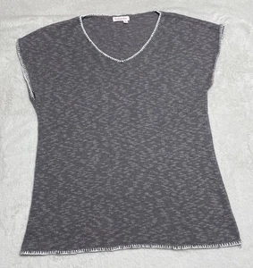 Fresh Produce Tank Top Womens Medium Large Gray Linen Stretch Knit Pullover - Picture 1 of 7
