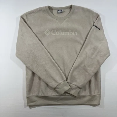 Suéter polar Columbia talla mediana blanco beige polar cuello redondo  Foto 1 de 4