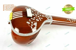 Highly Professional Indian Musical Tun Wood 4 String Tambura Instruments Tanpura - Picture 1 of 16