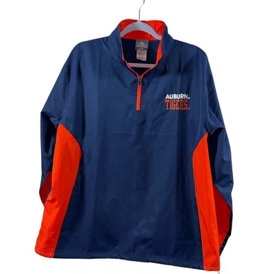 Knights Apparel Mens Dark Blue Auburn Tigers 1/4 Zip Jacket Size Large - Image 1 of 4
