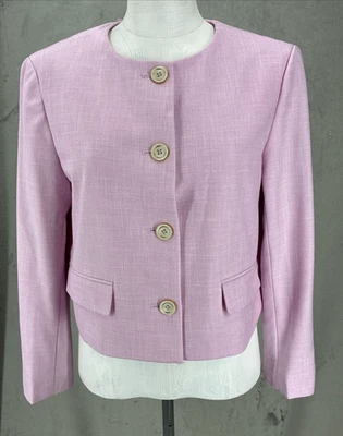 Ann Taylor Jacket/Blazer Size 6  Cross Weave Fragrant Lilac - Image 1 of 4