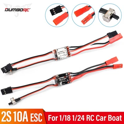 DUMBORC Mini 10A ESC Brushed/Bürstenloser ESC 2S Lipo Für 1/18 1/24 RC Auto Boot - Bild 1 von 4