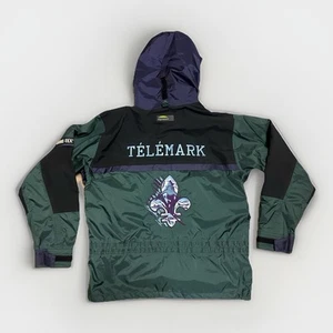 Giacca da sci invernale vintage clorofilla Telemark Gore-Tex verde blu nero - Foto 1 di 7