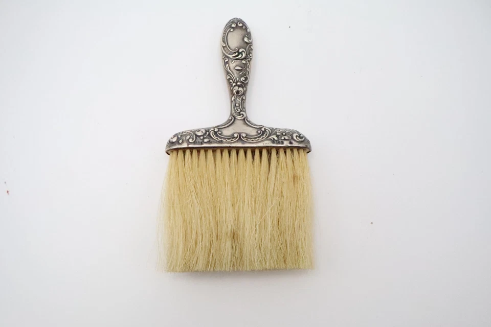 古董 Gorham 纯银面包屑刷装饰花卉卷轴图案 0159 — 第 1/4 张图片