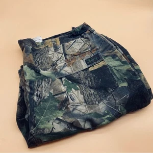 Vintage camo y2k Mens hunting Pants green/ brown real tree sz  2XL liberty - Picture 1 of 6
