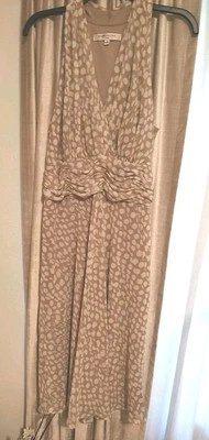 Vestido Halter EVAN PICONE Rubor Lunares Talla 12 Gasa, Forrado Foto 1 de 4