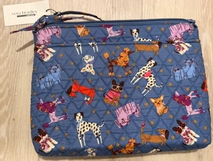 Neu Vera Bradley großer Hipster Bark Park blau/grau bunt HUNDE Design - Bild 1 von 4