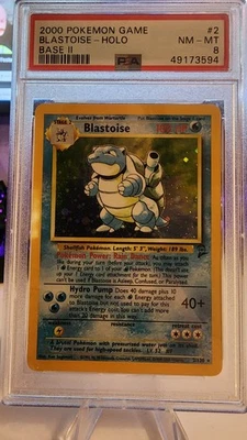 2000 Pokemon Base Set 2 Blastoise #2 Holo Rare PSA 8 NM-MT - Image 1 of 2