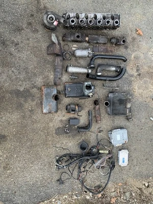 1985 BMW E23 745i Factory Turbo Set Up Manifold Tubes Turbo ECM Wiring USED OEM - Image 1 of 4