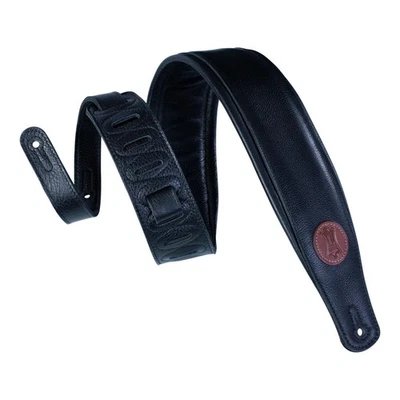 Correa de guitarra Levy's MSS2-XL Signature Legacy Garment de cuero 3" XL, negra Foto 1 de 4