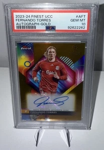 2023-24 Topps Finest UCC Fernando Torres Auto /50 Gold Refractor PSA 10 - Picture 1 of 3