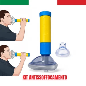Dispositivo Antisoffocamento Kit Salvataggio Maschera CPR Adulti e Bambini SOS24 - Foto 1 di 8