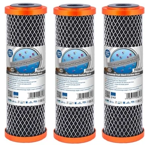 3 x Aquafilter FCCBL 10" Water Filter Cartridge Carbon Block Reverse Osmosis - Picture 1 of 2