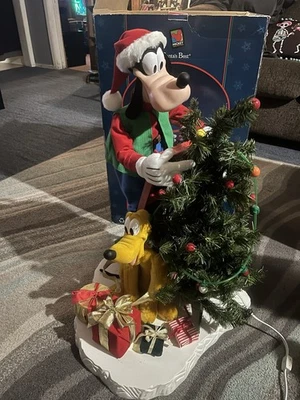 Vintage Santas Best Holiday Animation Goofy And Pluto Sleigh Christmas Very Rare - Image 1 of 4
