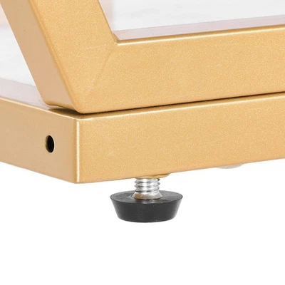 Mesa consola de lujo de mármol y oro moderna de 3 niveles geométrica de pasillo Foto 1 de 4