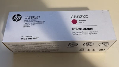 Genuine HP LaserJet CF413XC Magenta Toner Cartridge - Brand NEW Factory Sealed - Image 1 of 4