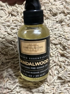 Aceite de sándalo Caswell Massey 2 oz nuevo sellado botella calmante pre afeitado EE. UU. Foto 1 de 2