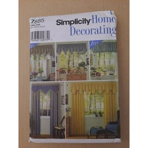 Simplicity 7885 Valance Canopy Window Curtain Panels Uncut 90s Pattern Fancy - Picture 1 of 4