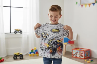 Camiseta Monster Jam Max-D - Niños 4/5, Gráfico Manga Corta, Poli Spandex Suave Foto 1 de 4