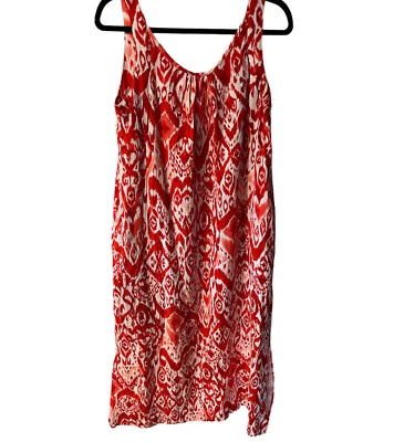 Vestido Chicos Mujer 0 Talla XS Ikat Maxi Sin Mangas Gasa Escarlata Costero Boho Nuevo Foto 1 de 4