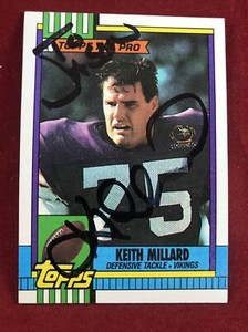 Keith Millard -Washington State- Minnesota Vikings Autographed Card