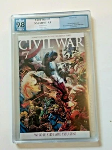 Marvel Civil War #7 Michael Turner Variant Cover PGX 9.8 WHITE PAGES 1/07 - Bild 1 von 3