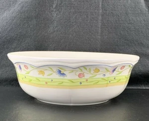 Mikasa Studio Nova Provence Garden SH5 Serving Bowl White Yellow Flowers18 9.5” - Picture 1 of 10