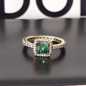 Pandora Gold Plated Timeless Elegance Sparkle CZ Ring Size 48 180947 Free Post - Picture 1 of 15
