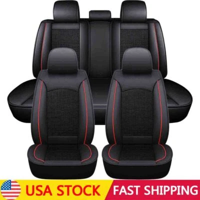 For Nissan PU Leather Car Seat Covers Front Rear Full Set Cushion Protector US - Изображение 1 из 4