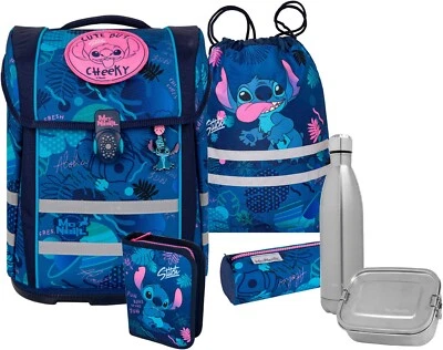 MCNeill Schulranzen PERFECTO, DISNEY STITCH inkl. Brotzeitdose und Trinkflasche