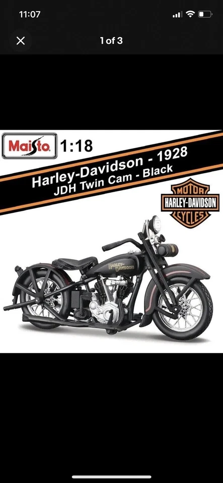 Harley-Davidson 1928 JDH TWIN CAM Series 41 Maisto 2022 1:18 H-D Custom,Nueva Foto 1 de 1