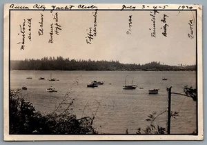 1920 Seattle Washington Queen City Yacht Club Portage Bay Boats Real Photograph - Bild 1 von 2