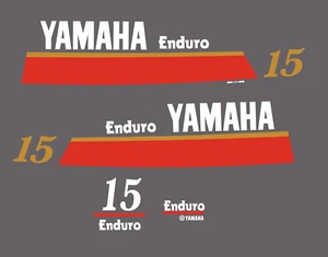 YAMAHA 15hp ENDURO 2004 TWO STROKE replacement outboard decals - Picture 1 of 1